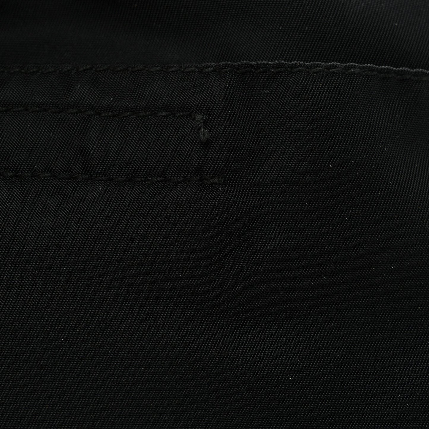 Nylon Mini Flat Messenger Bag Black