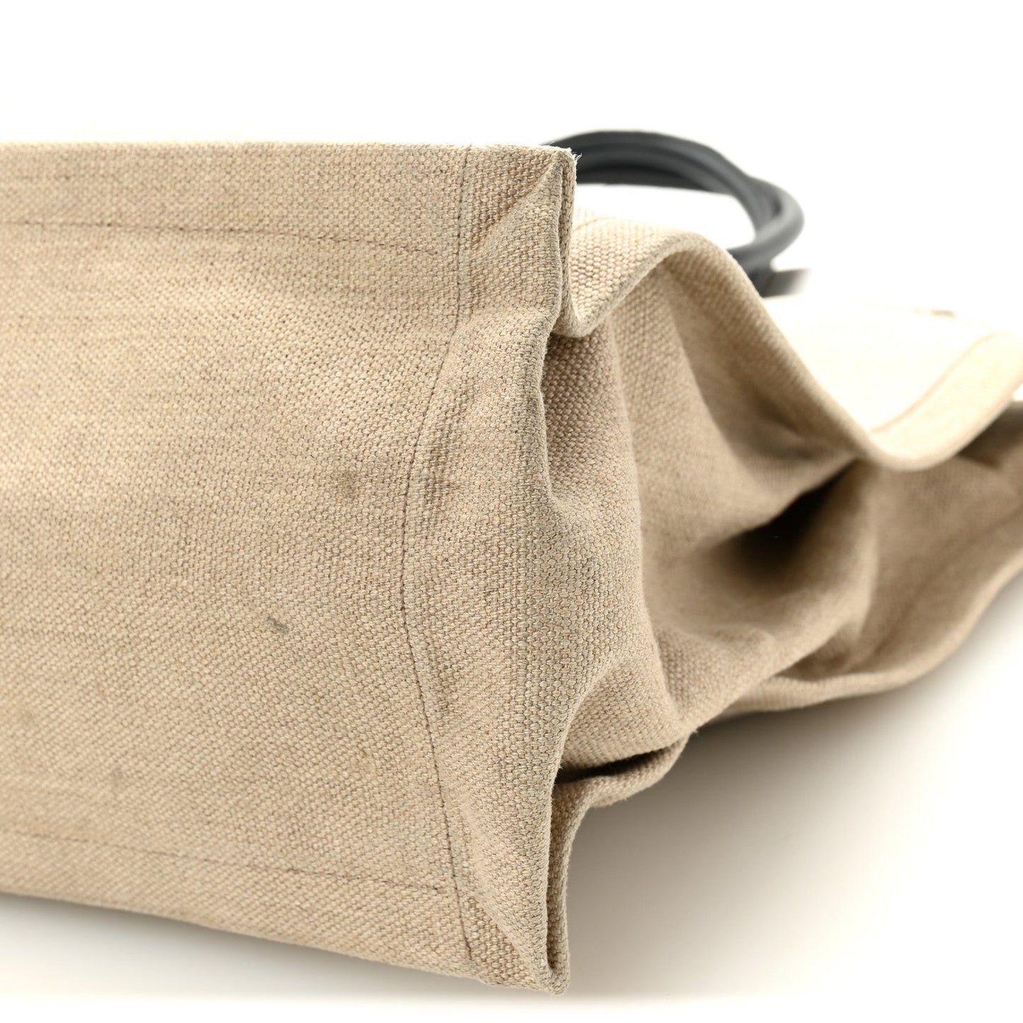 Linen Calfskin Rive Gauche Tote Optic White