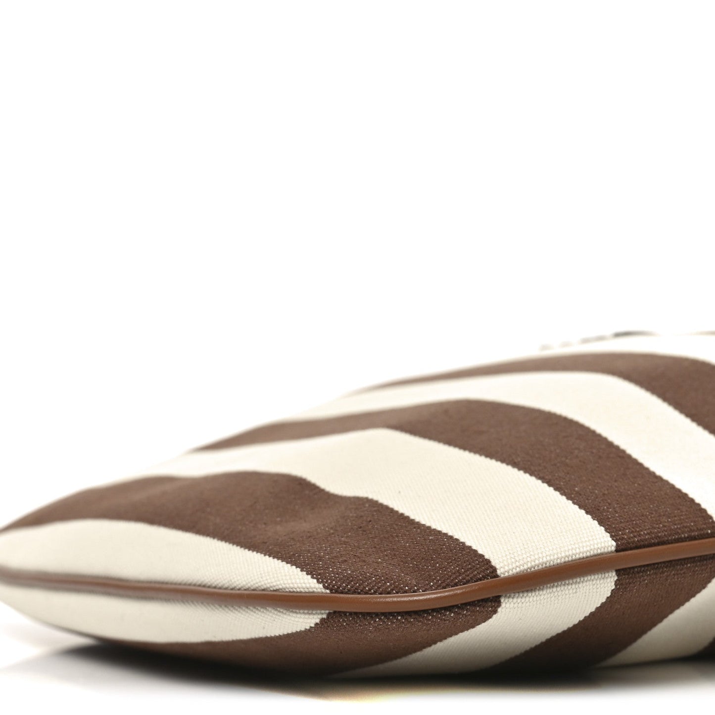 Canvas Calfskin Striped Ivy Cacao Naturale