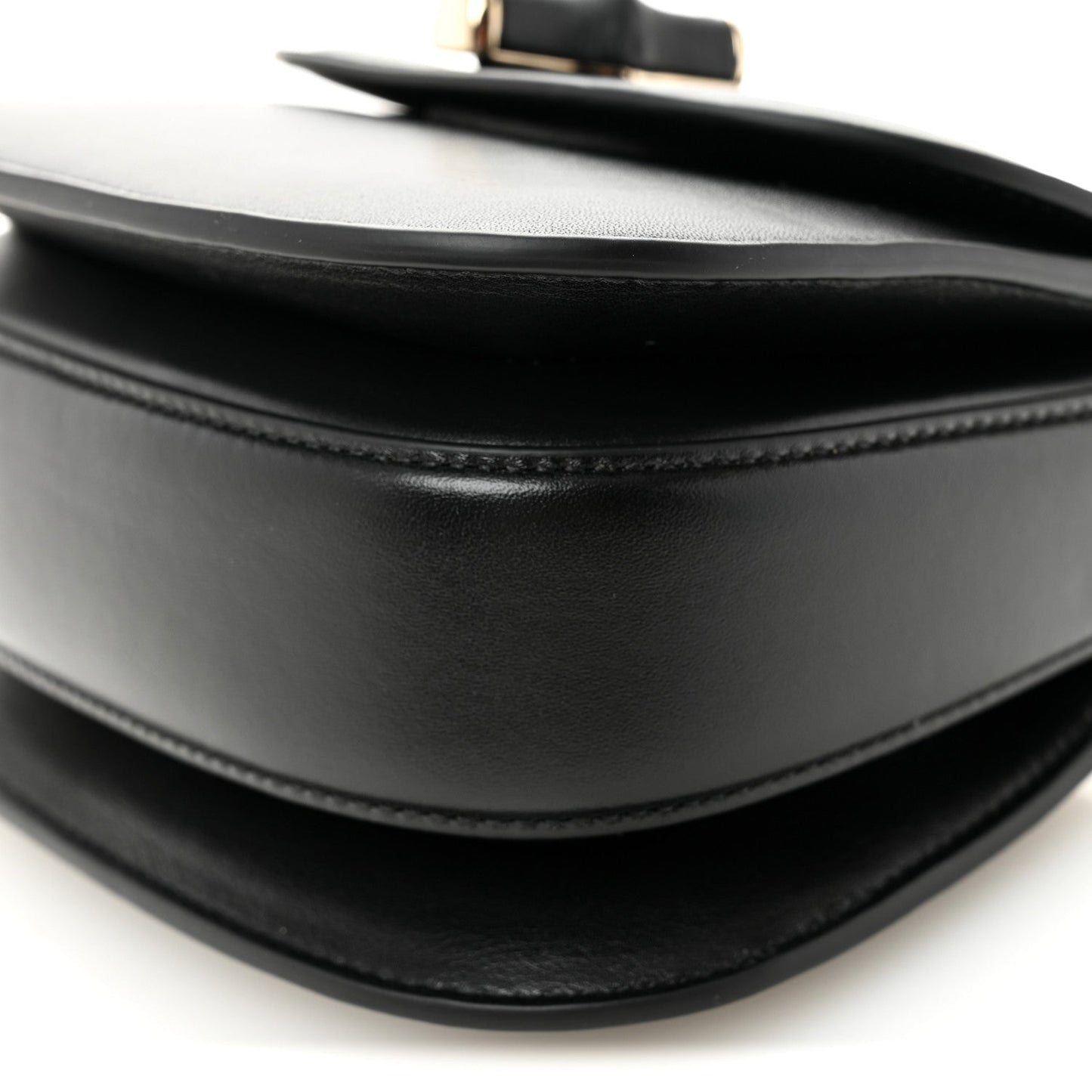 Boarded Dyana Lux Calfskin Mini Bamboo 1947 Top Handle Bag Black