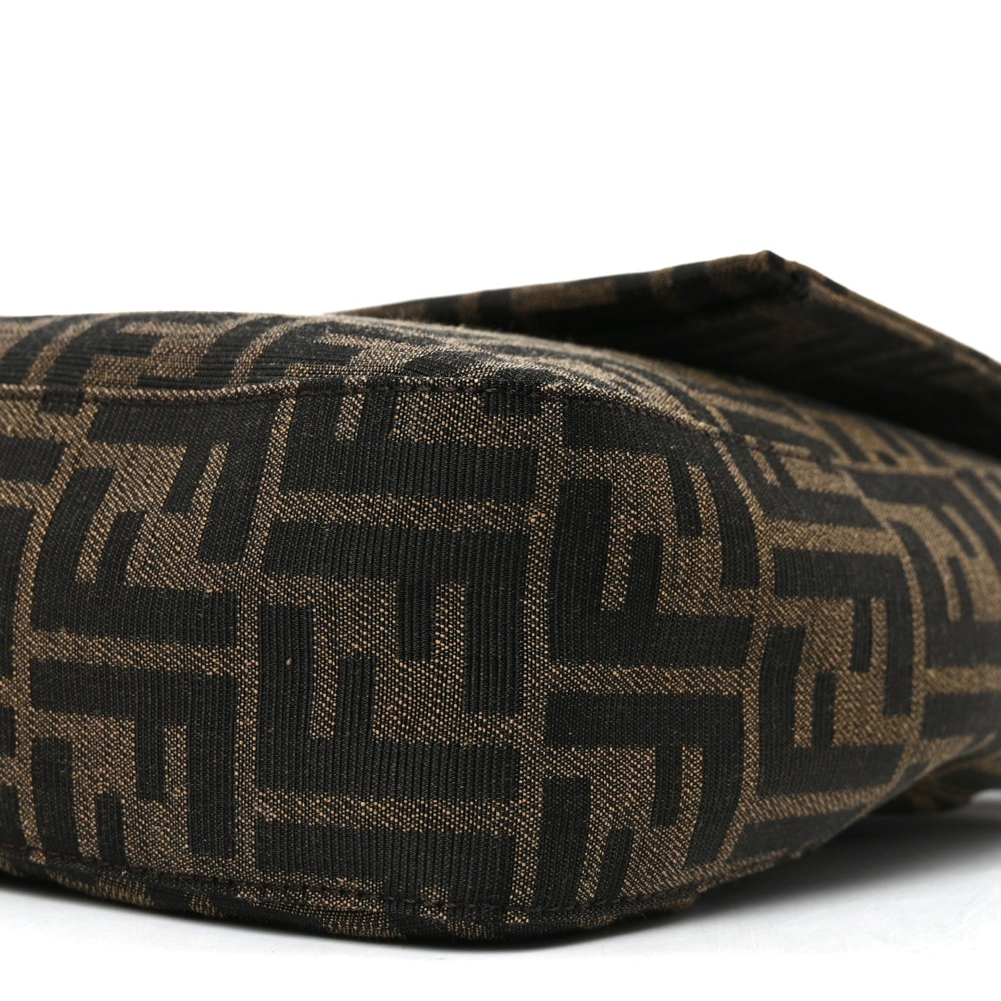 Fabric Jacquard FF 1974 Maxi Baguette Tobacco Moro Black