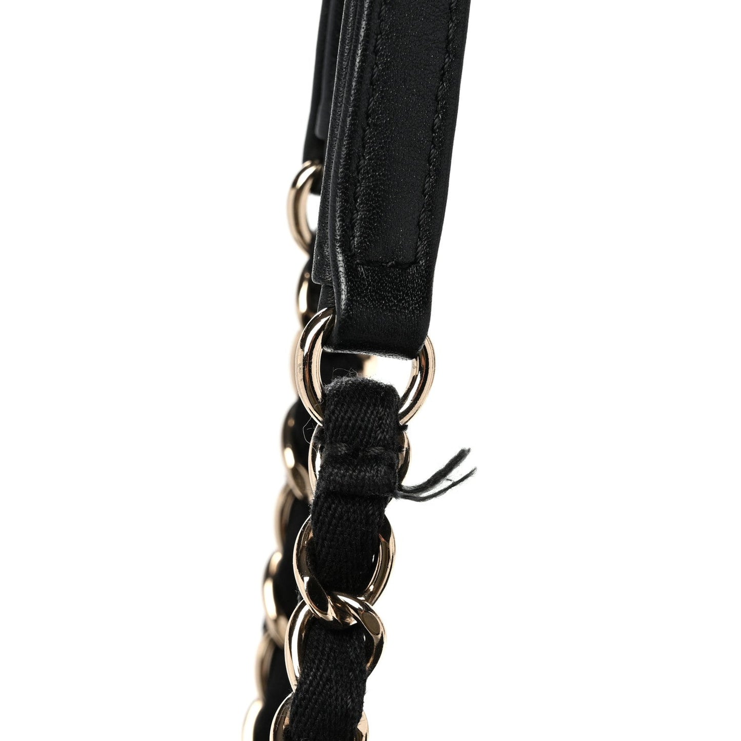 Mixed Fibers Calfskin Small Deauville Tote Black