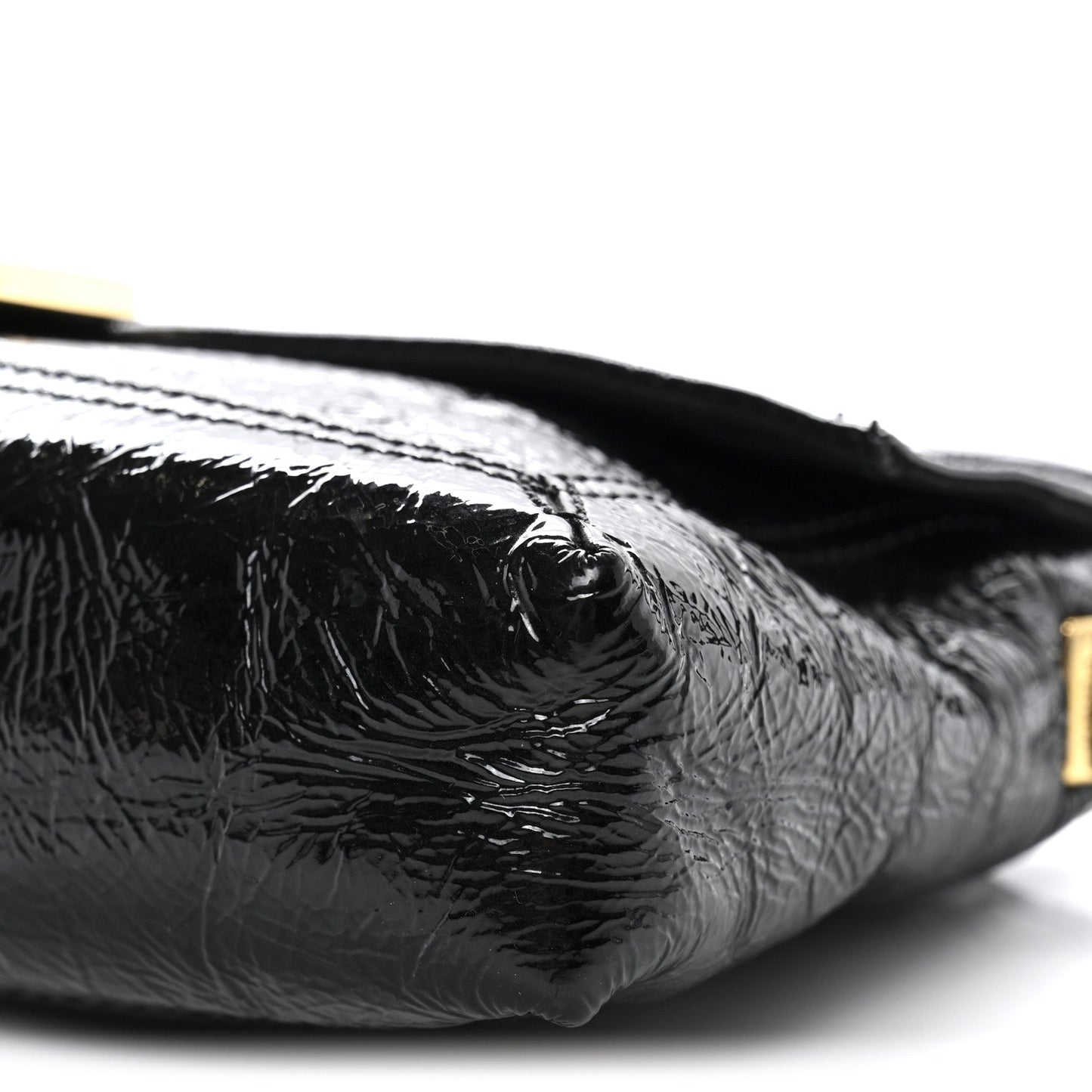 Vitello Naplak Medium Convertible Baguette Black