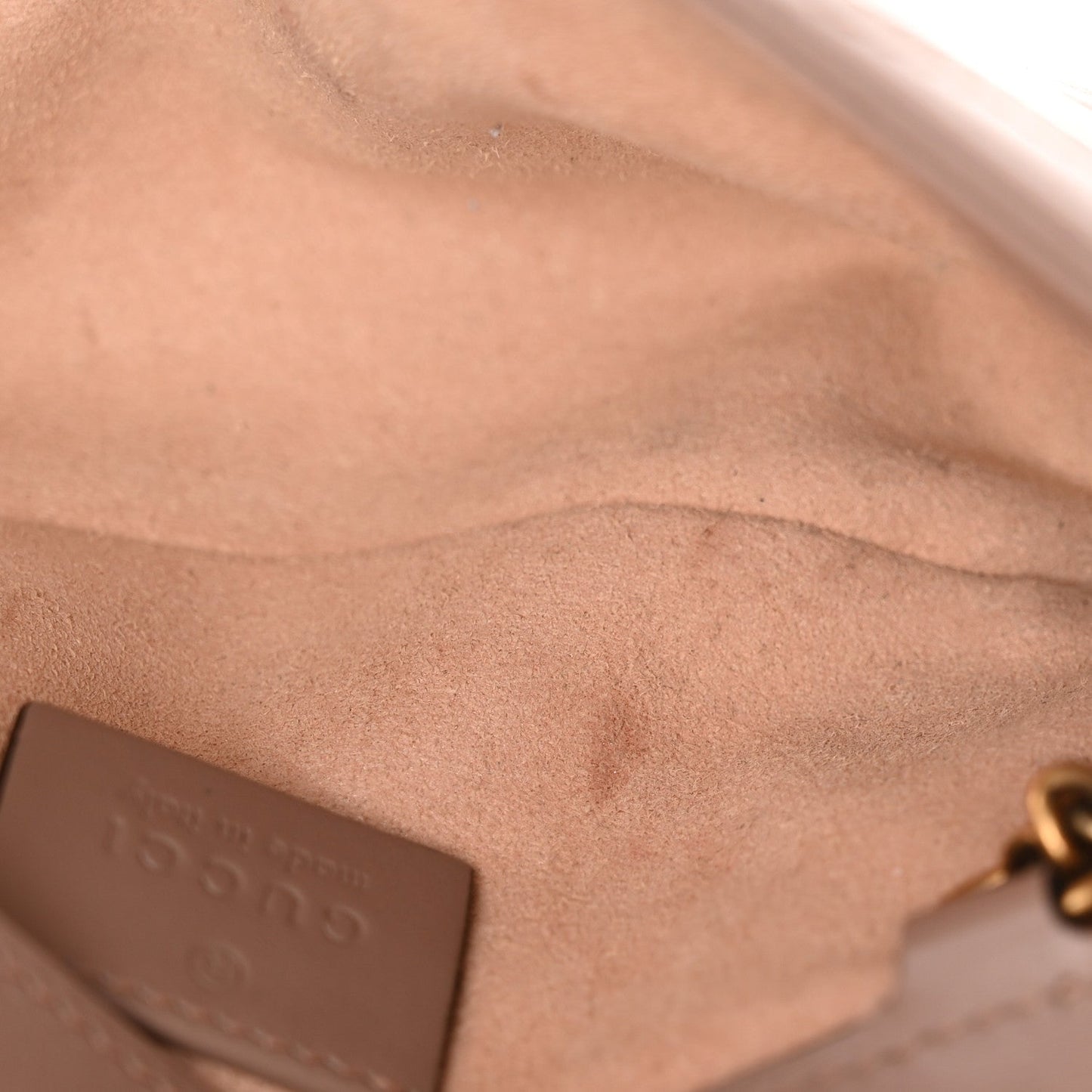 Calfskin Matelasse Super Mini GG Marmont Shoulder Bag Porcelain Rose