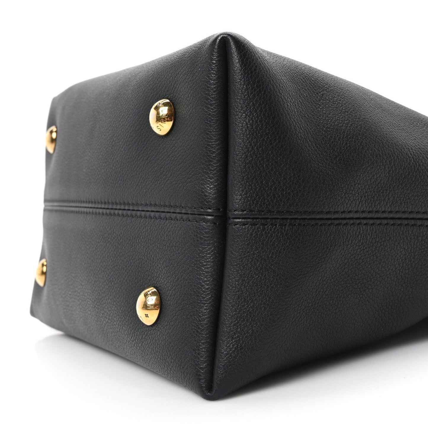 Grained Calfskin Low Key Hobo PM Black