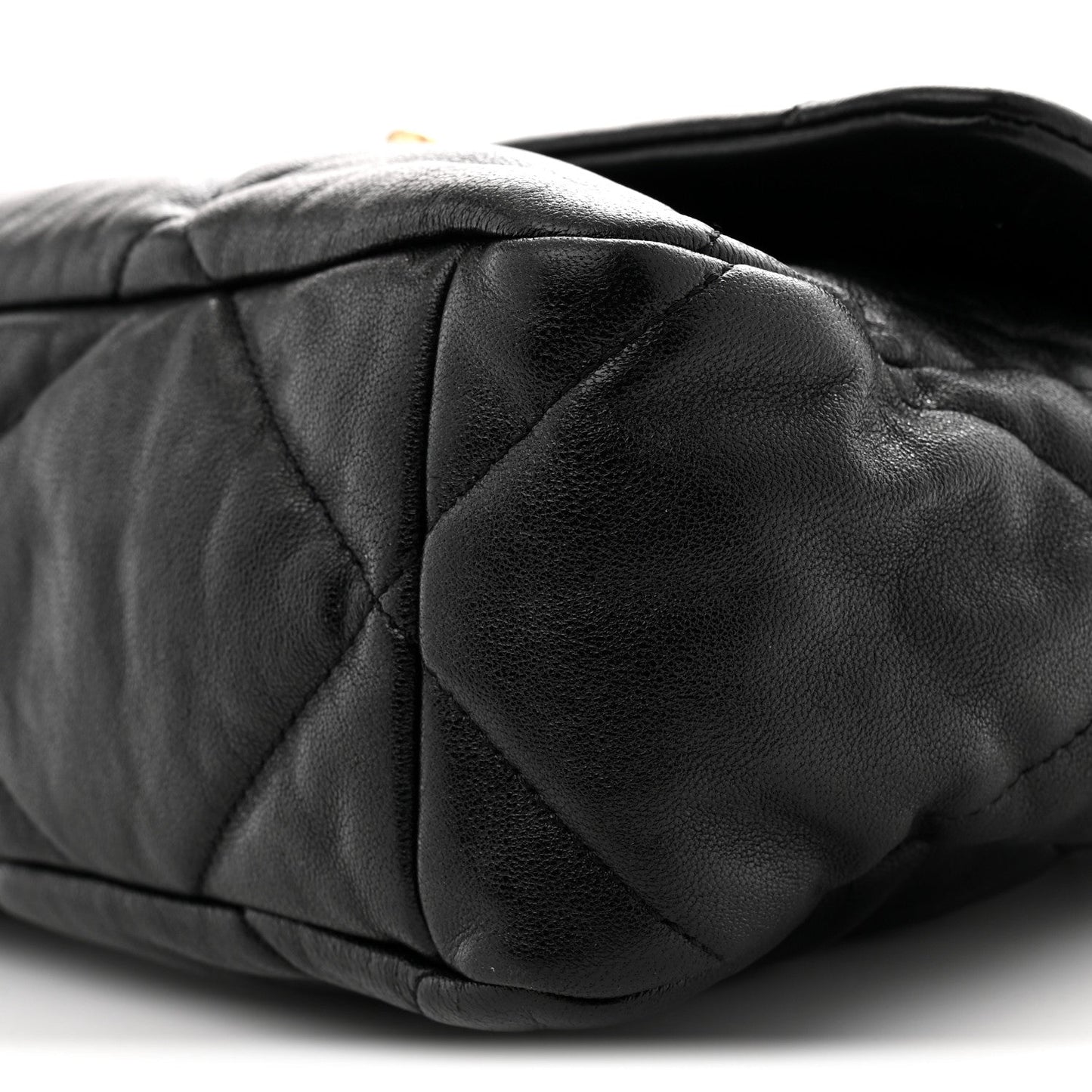 Goatskin Quilted Large Chanel 19 Flap Black