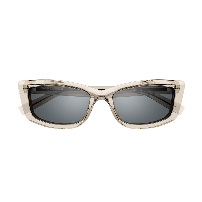 Saint Laurent Sunglasses Cat Eye Full Rim, Havana Frame and Black Lens SL658002