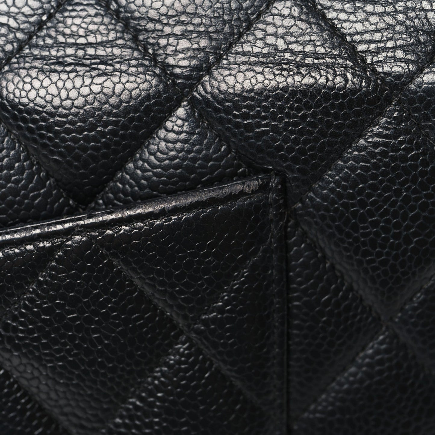 Caviar Jumbo Single Flap Black