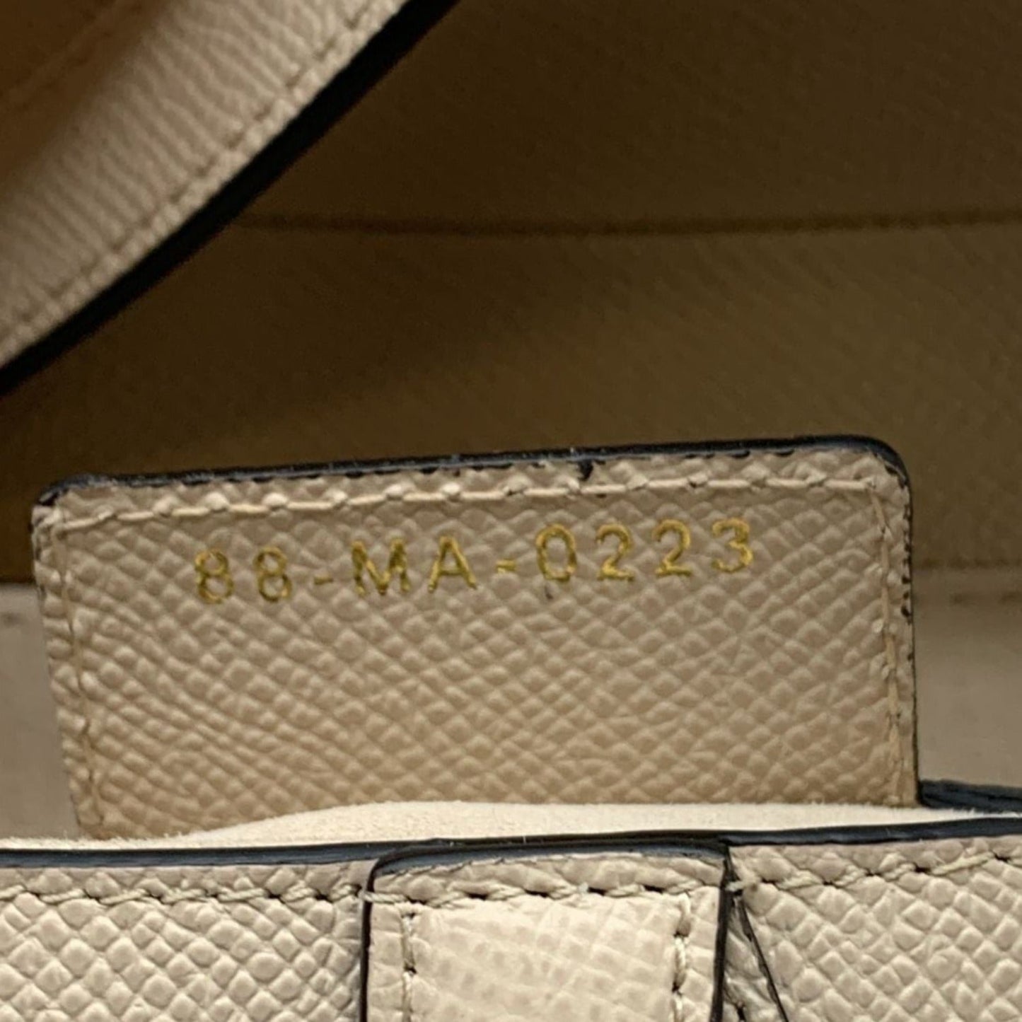 CHRISTIAN DIOR Saddle Grained Calfskin Leather Shoulder Bag Beige
