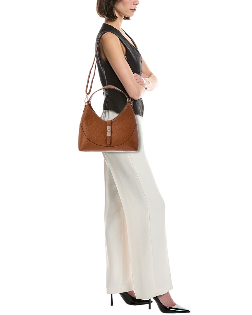 Italian Leather Lina Leather Top Handle Bag
