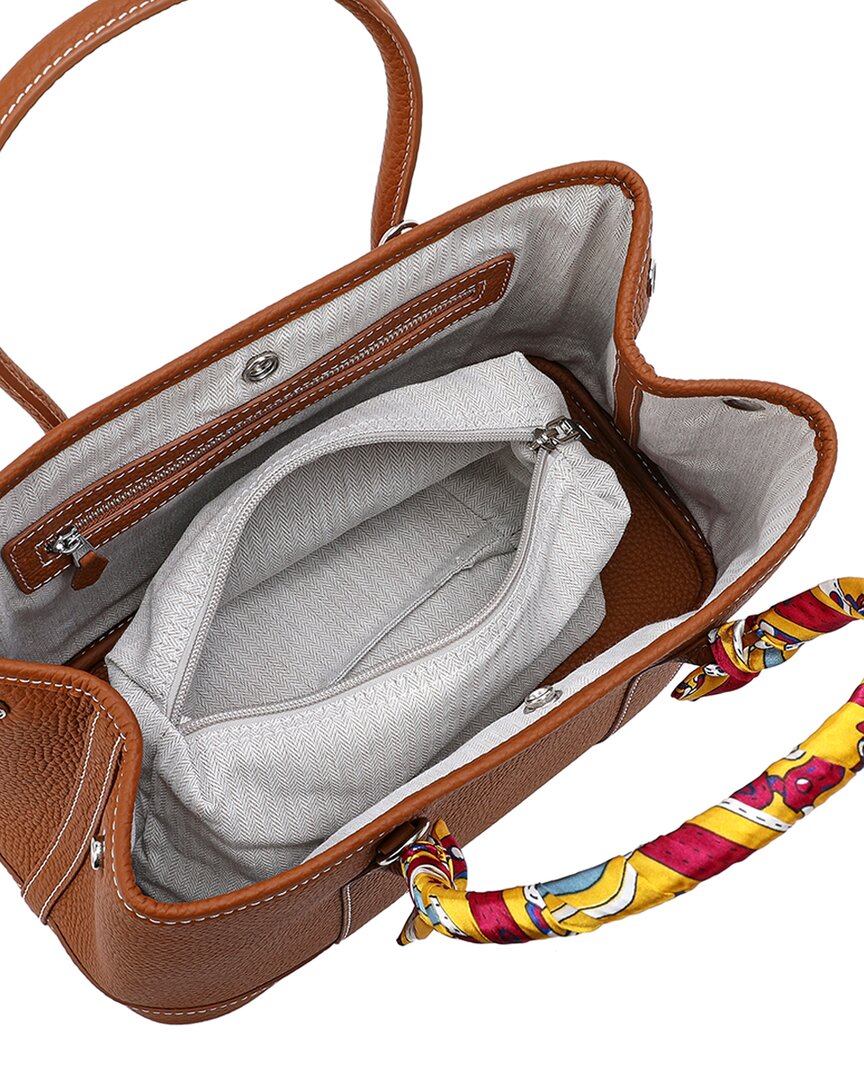 Tiffany & Fred Paris Fold-Over Smooth Leather Crossbody