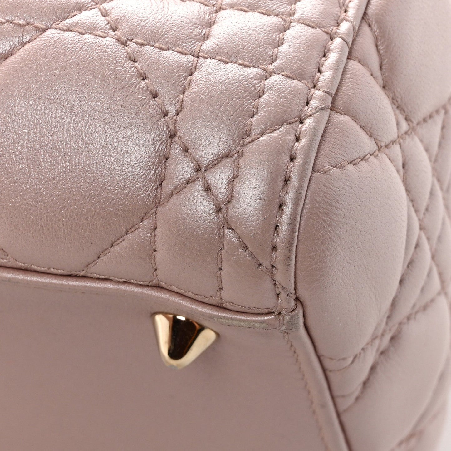 Pearly Lambskin Cannage Medium Lady Dior Lotus