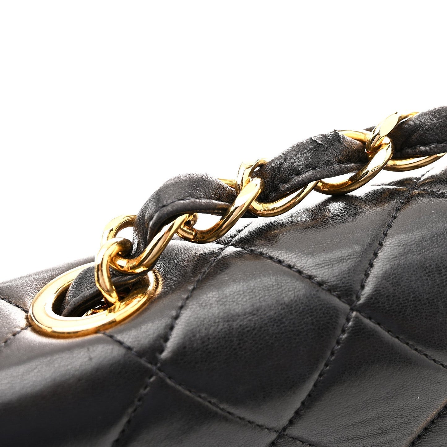 Lambskin Quilted XL Jumbo Single Flap Black