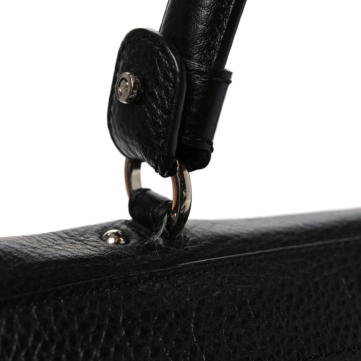 Calfskin Large Sofia Shoulder Bag Black