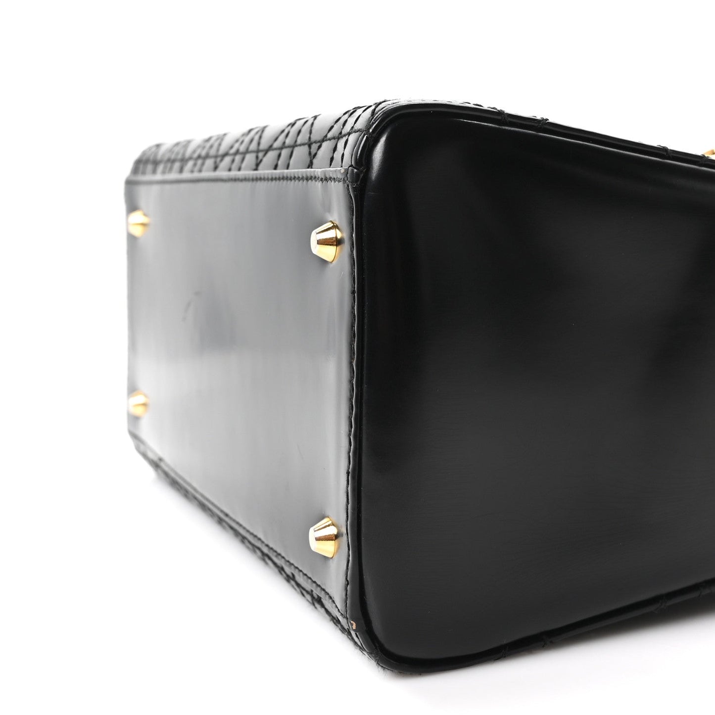 Patent Cannage Medium Lady Dior Black