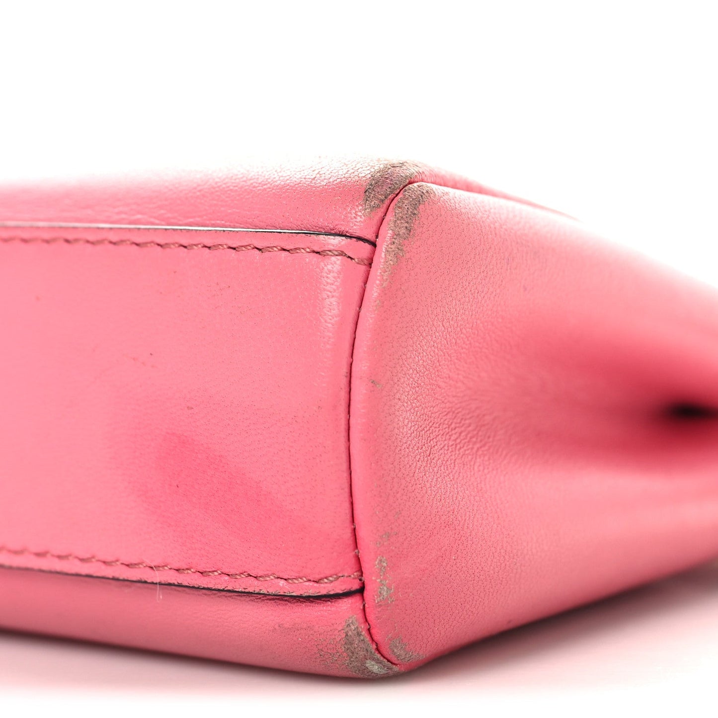 Shiny Nappa Micro Peekaboo Iconic Satchel Rosa Fluo