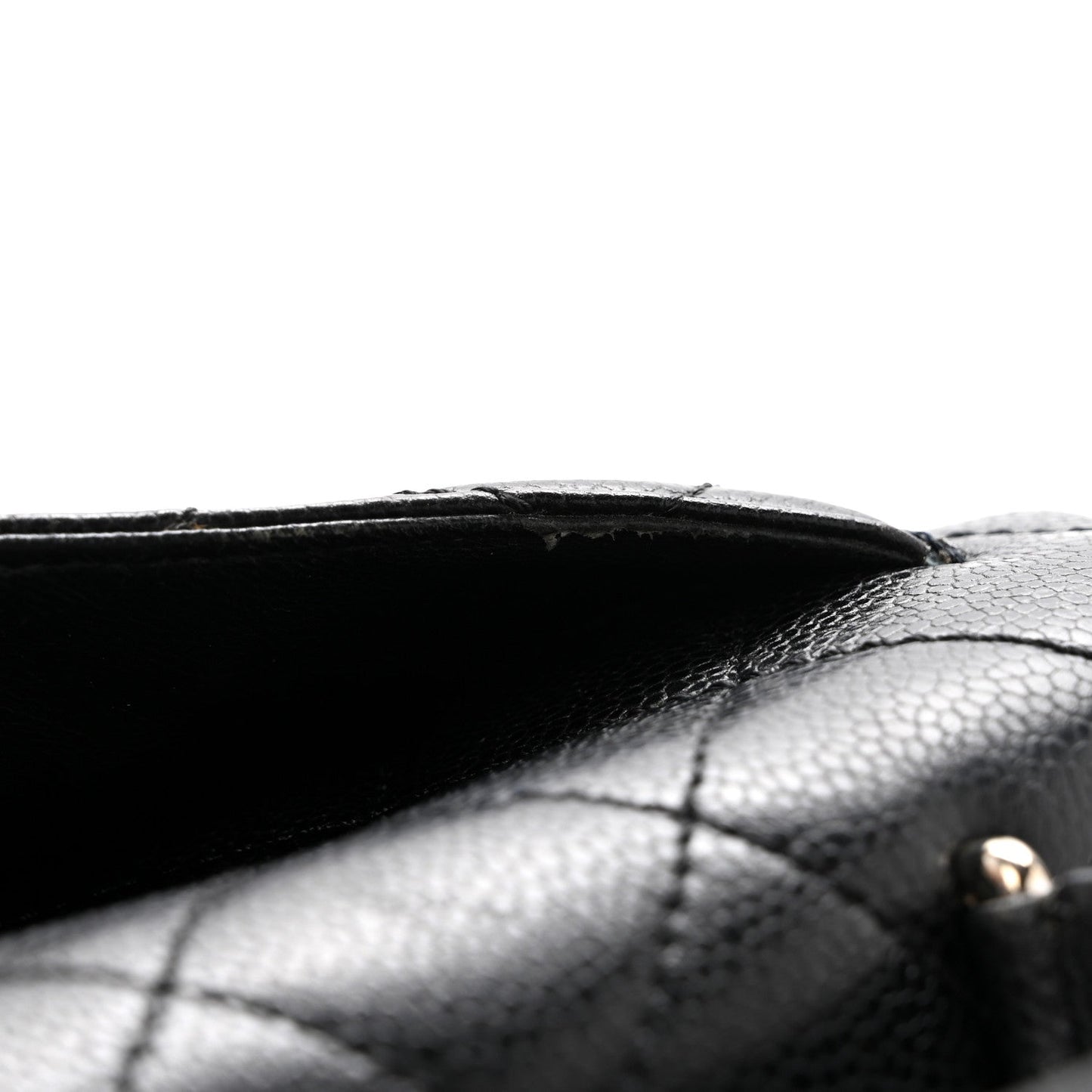 Caviar Quilted Jumbo Kelly Flap Black