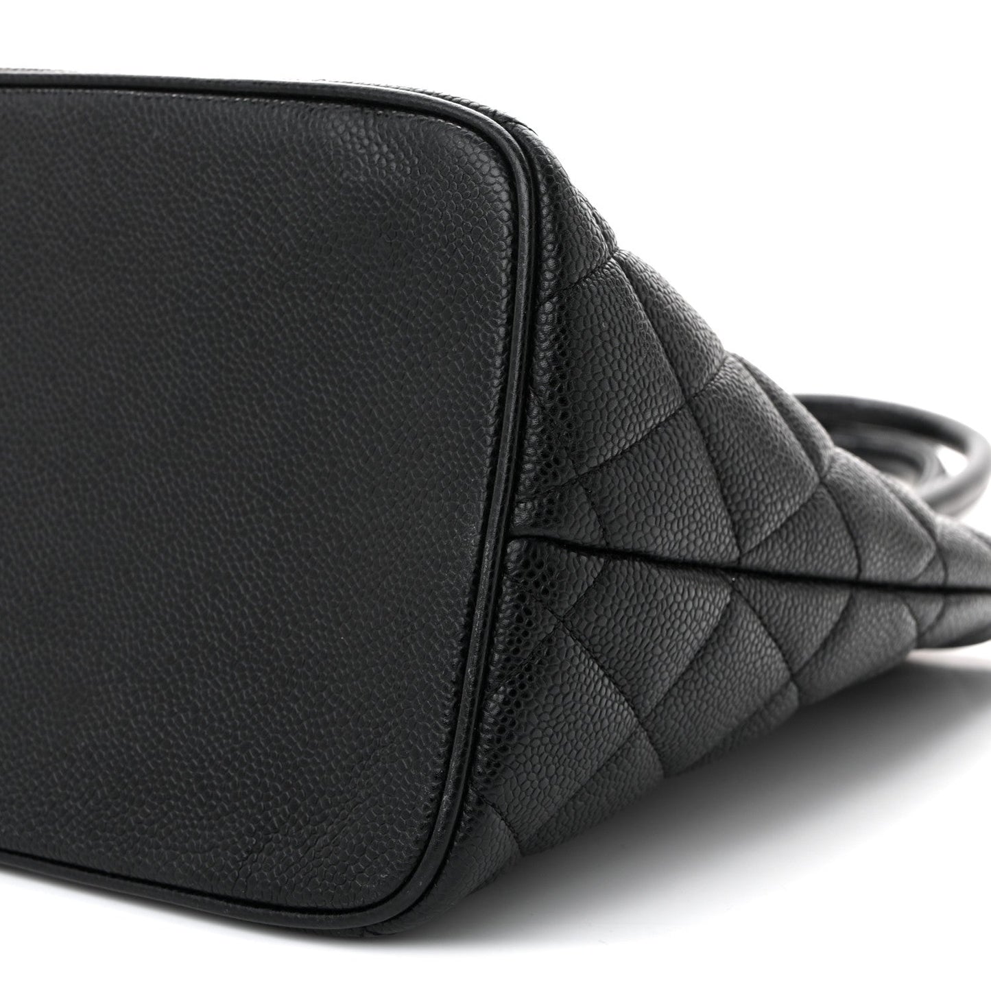 Caviar Quilted Medallion Tote Black
