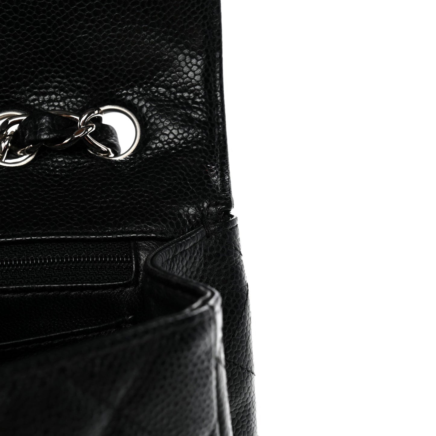 Caviar Quilted Jumbo Single Flap Black