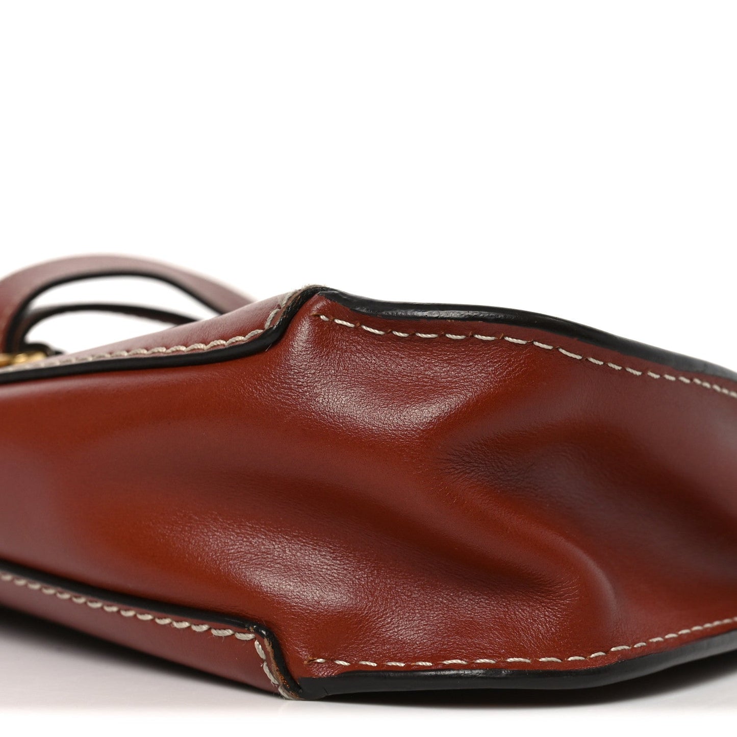 Calfskin Marcie Top Handle Bag Sepia