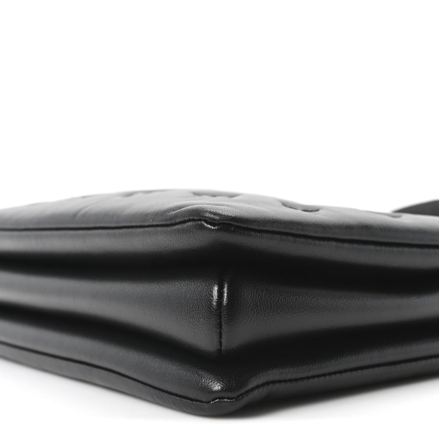 Lambskin Embossed Monogram Coussin PM Black