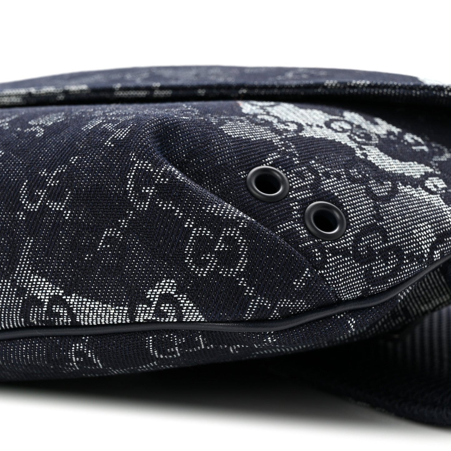 Denim Monogram Web Belt Bag Blue Multicolor