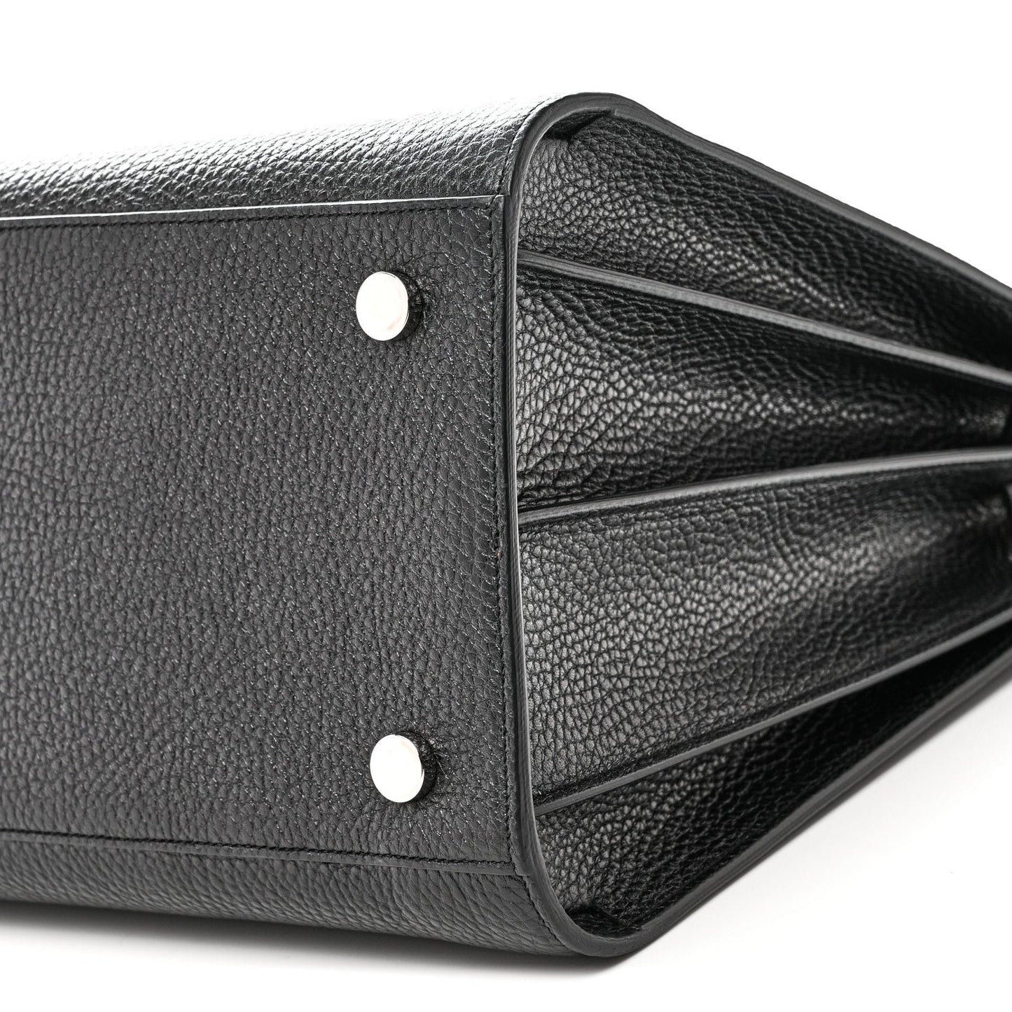 Grained Calfskin Large Sac De Jour Black