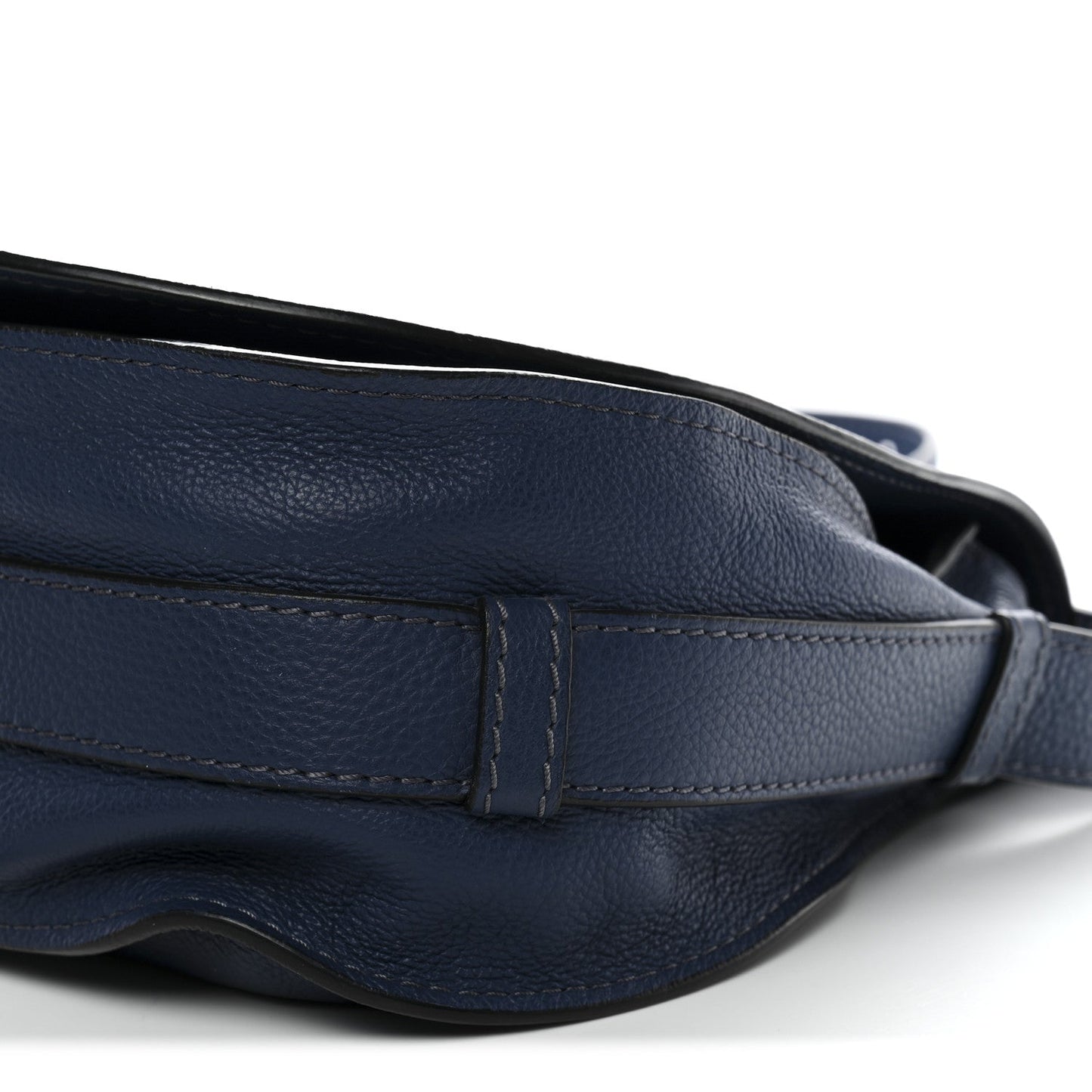 Calfskin Medium Marcie Round Crossbody Bag Navy