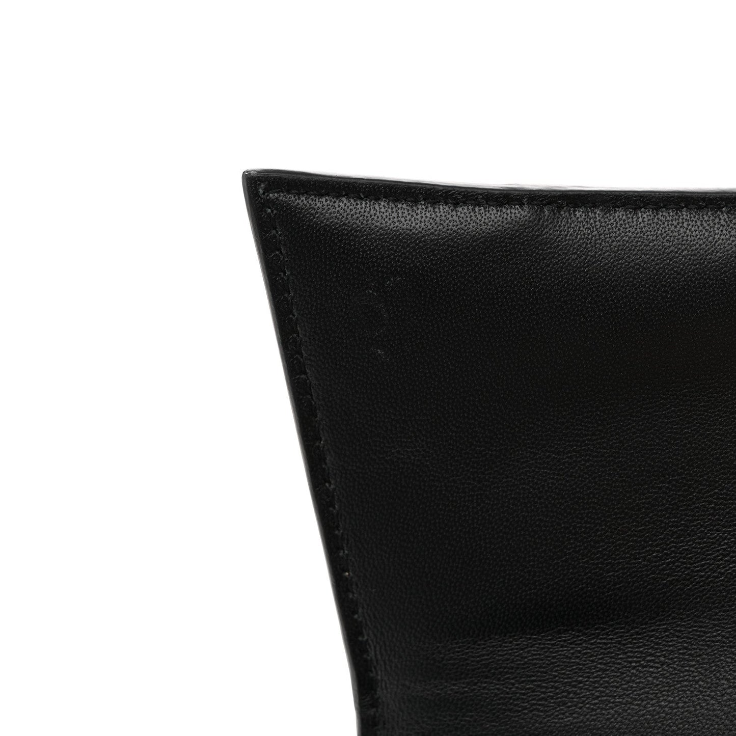 Shiny Calfskin Crocodile Embossed Small Hourglass Top Handle Bag Black