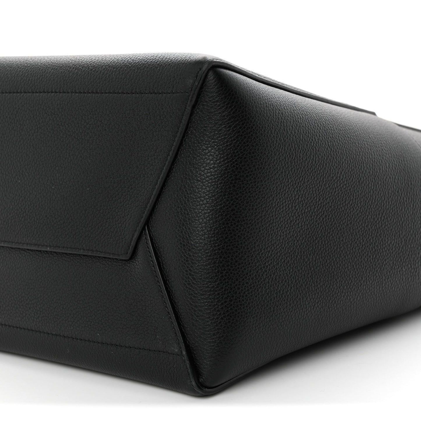 Soft Grained Calfskin Sangle Bucket Bag Black