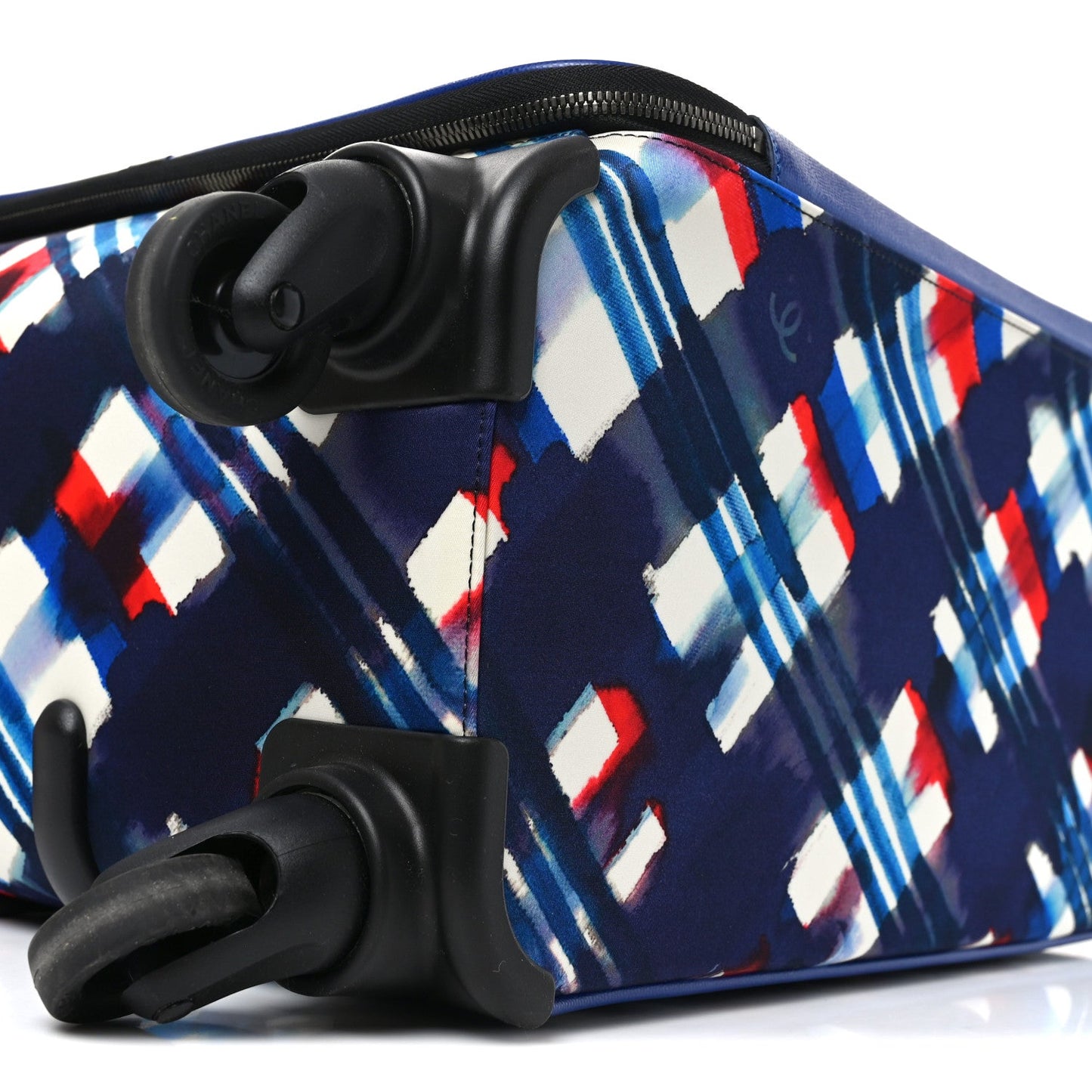 Nylon Airline Printed Coco Case Trolley Blue Red White