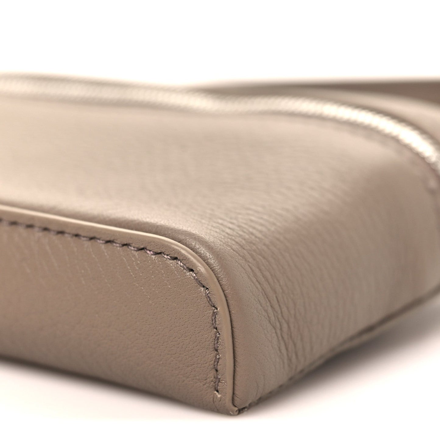 Grained Calfskin Extra Pocket Mini Pouch Warm Mastic