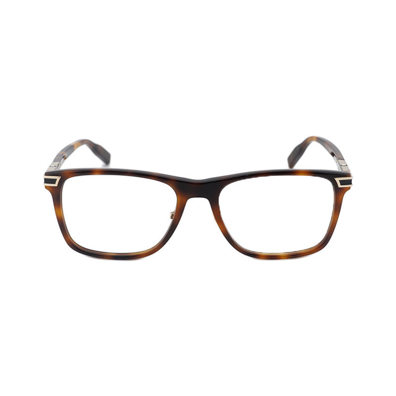 Montblanc Eyeglasses Square Full Rim, Havana Frame and Clear Demo Lens Lens MB0042O002