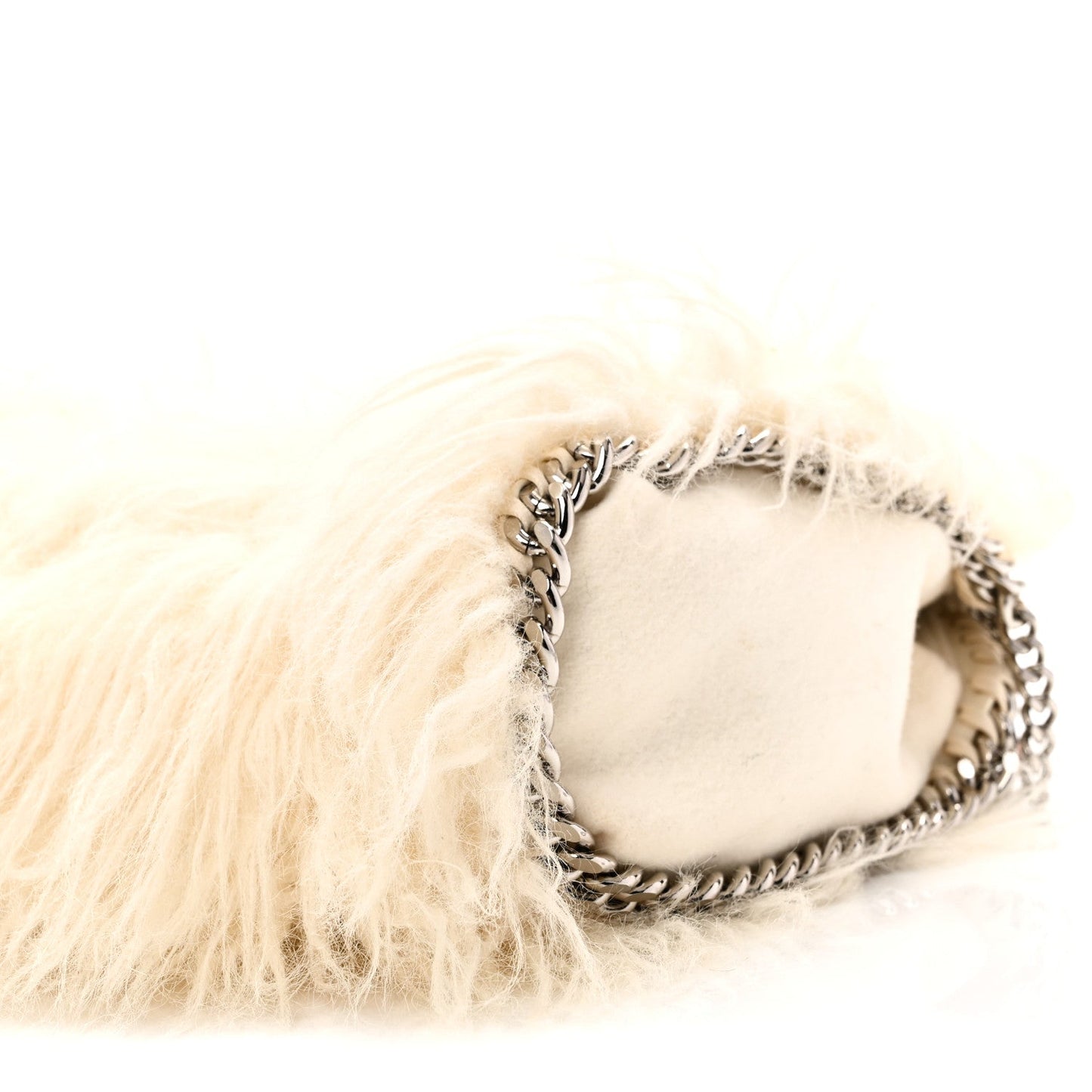 Eco Fur Mini Falabella Tote Ivory