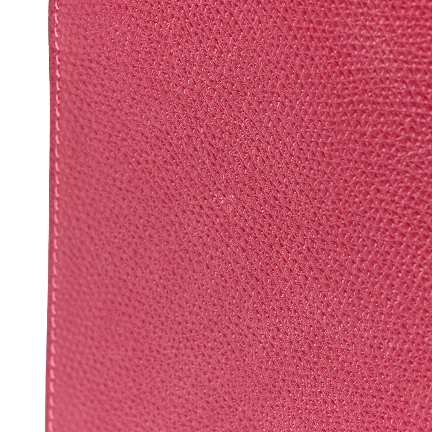 Grainy Calfskin Large Vlogo Clutch Raspberry