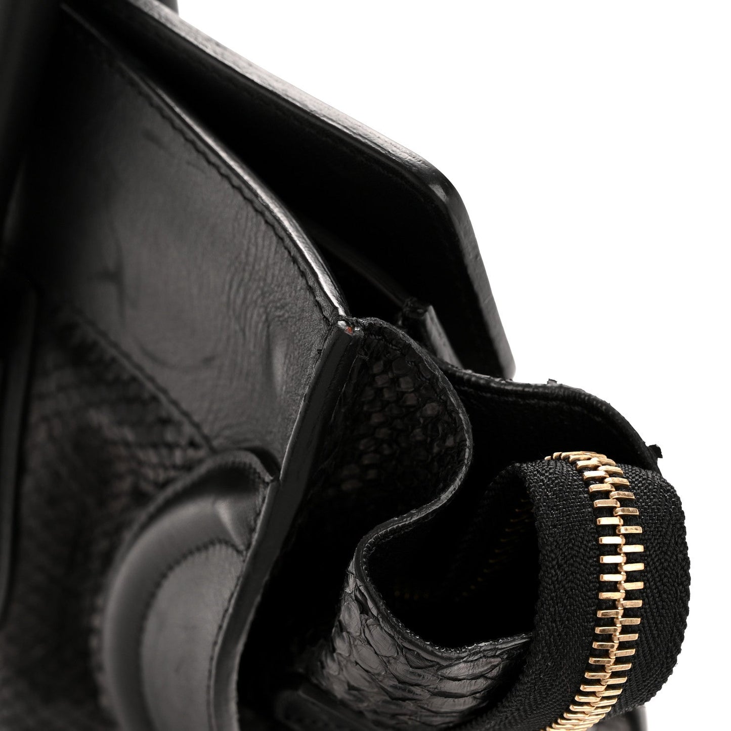 Snakeskin Large Luggage Black