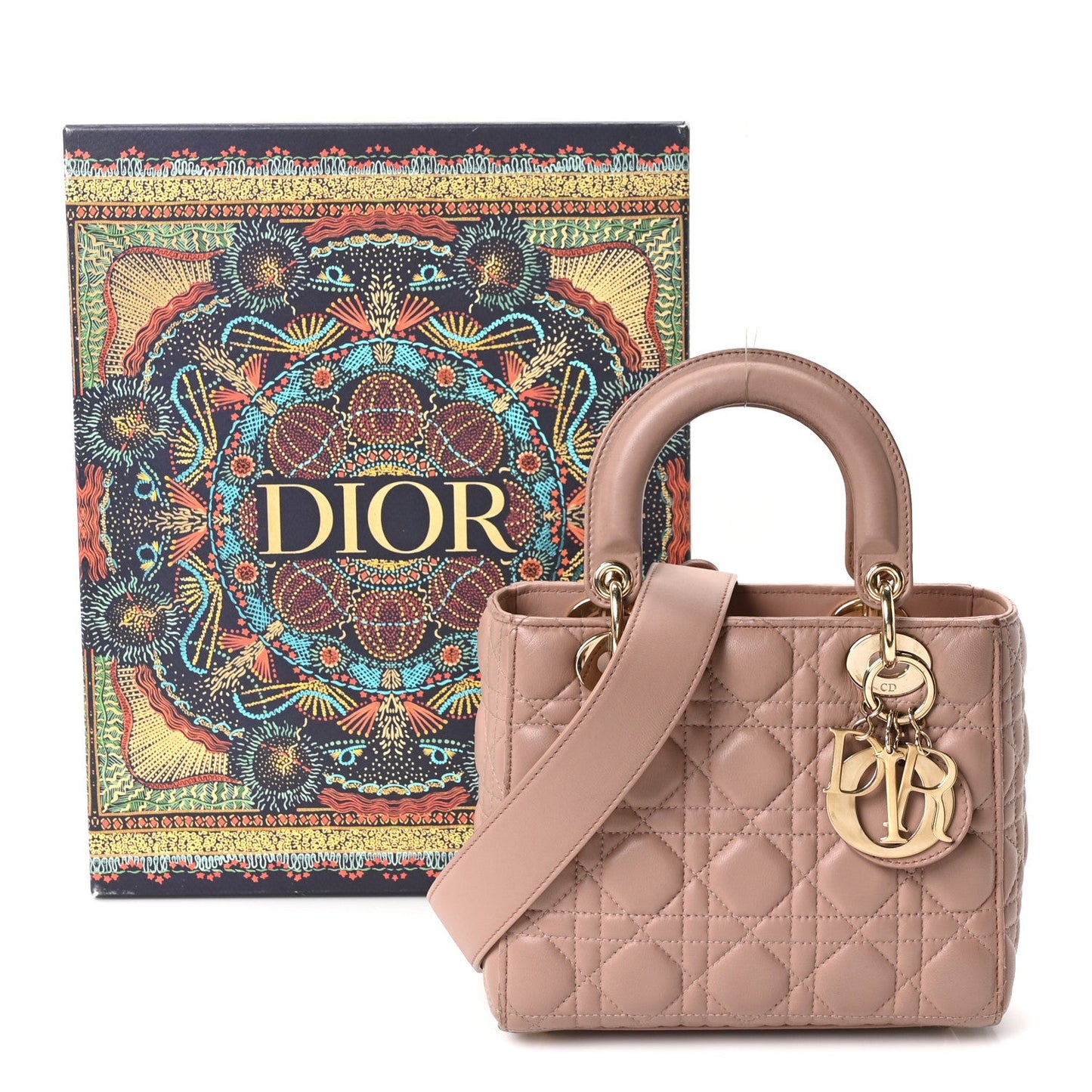 Lambskin Cannage Small My ABC Dior Lady Dior Blush
