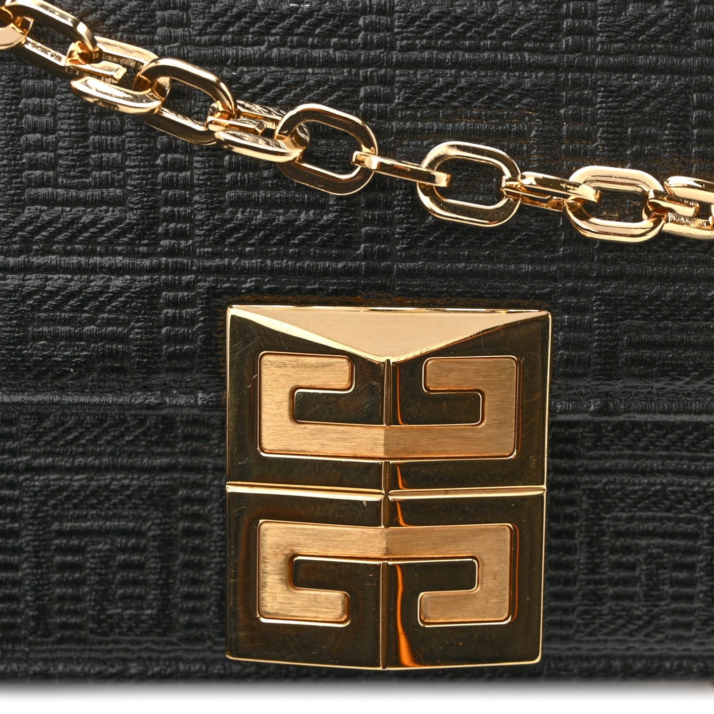 4G Coated Canvas Small Chain Shoulder Bag Black