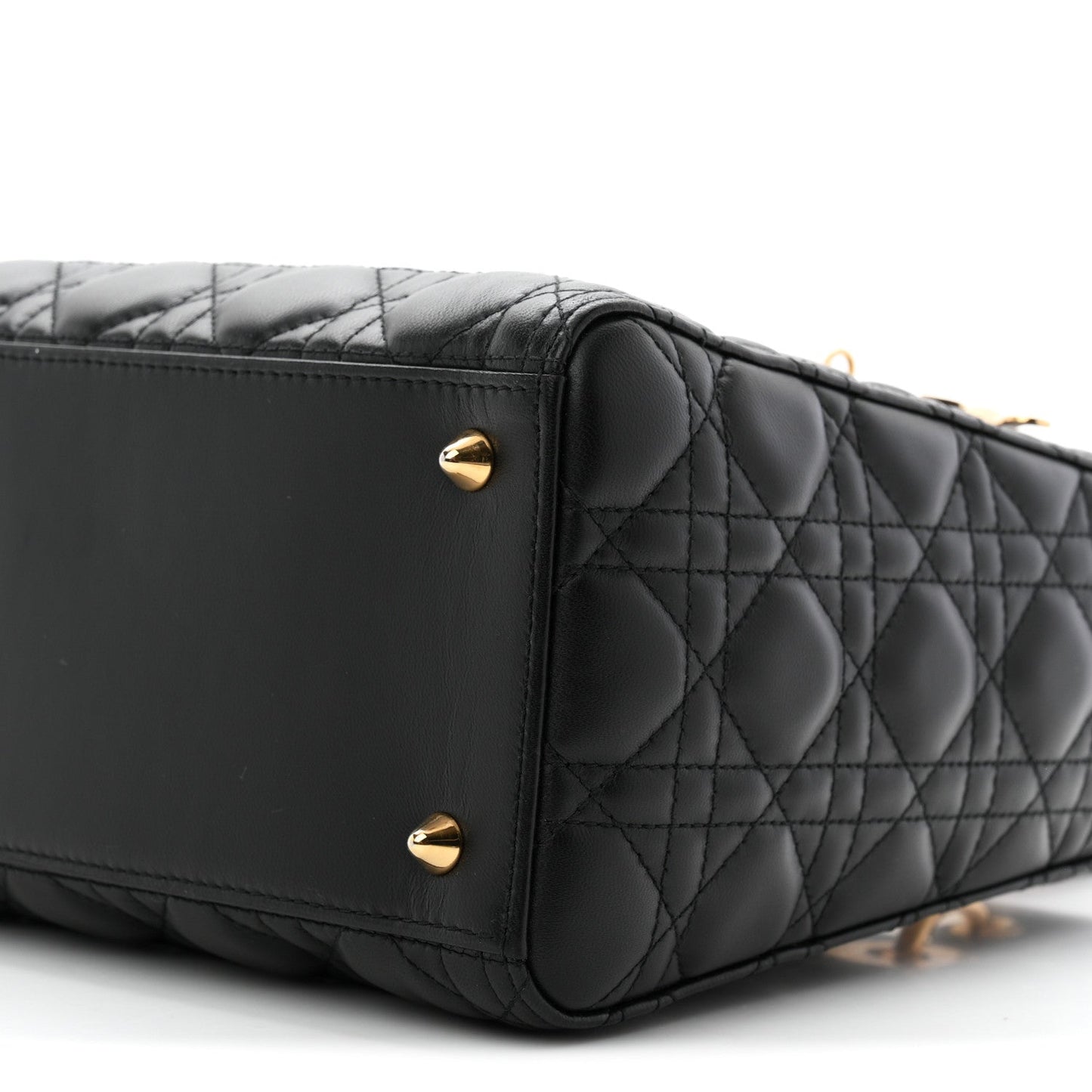 Lambskin Cannage Medium Lady Dior Black