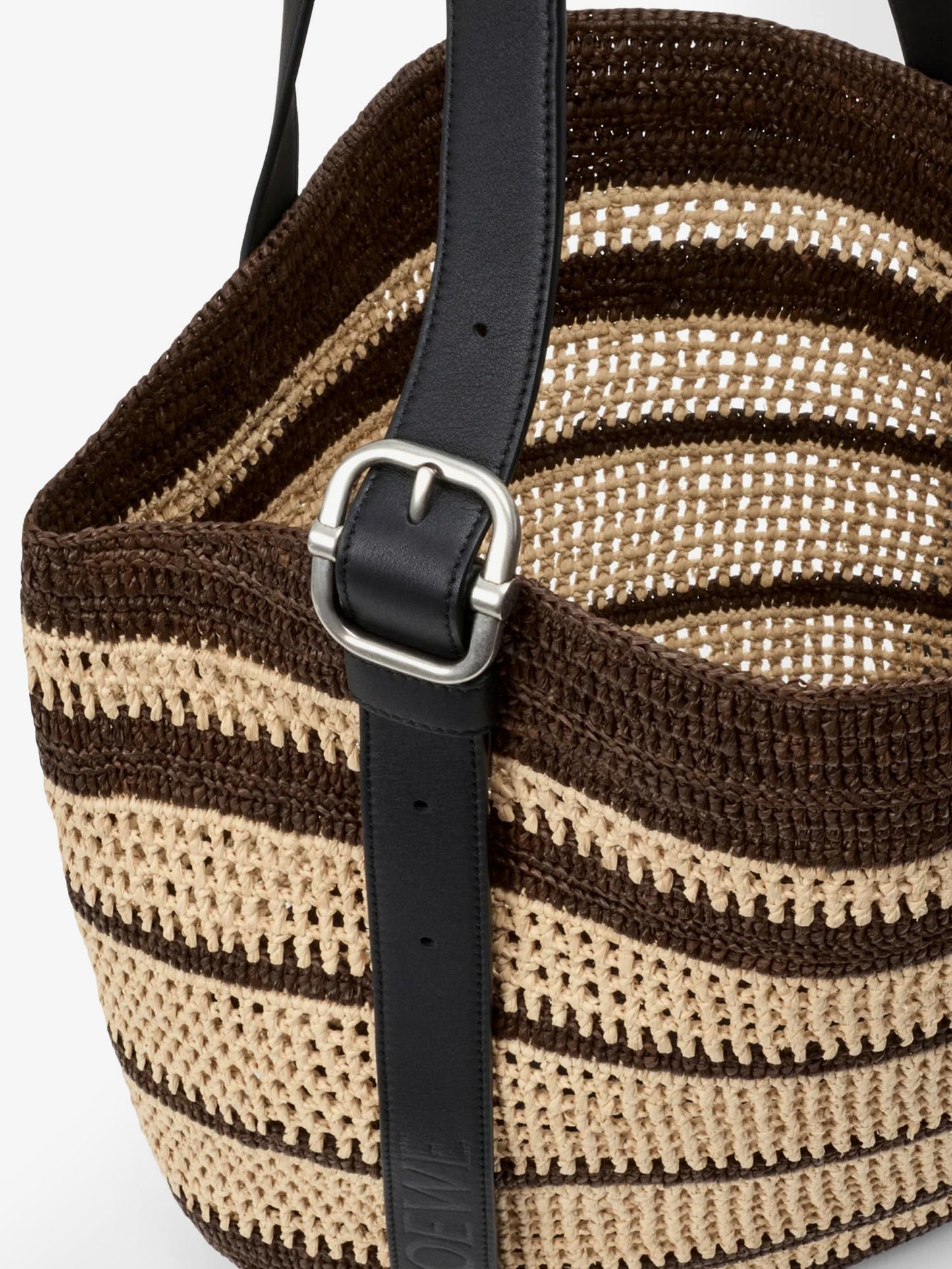 Loewe Men Paula's Ibiza Two-Tone Raffia Loop Shopping Bag
