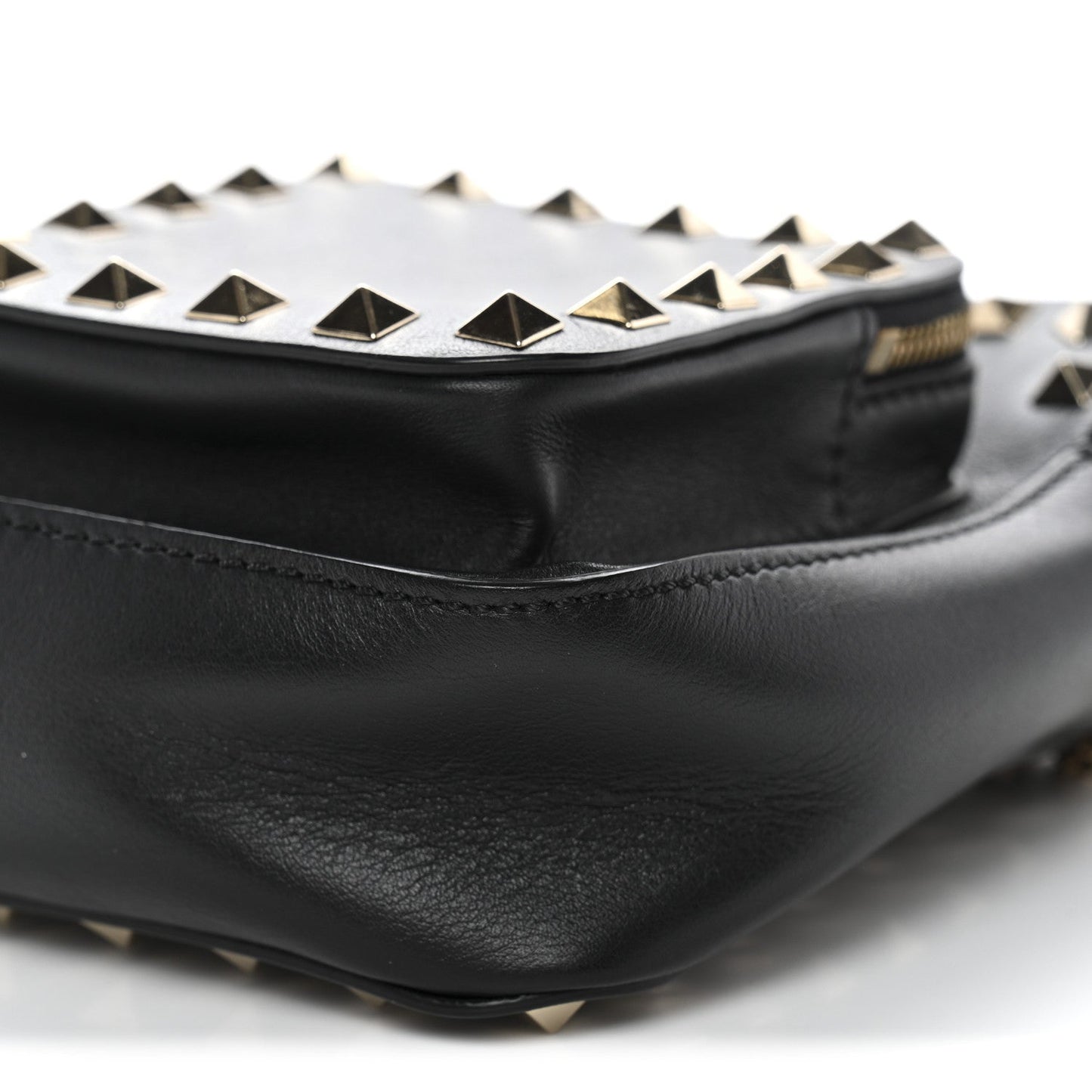 Calfskin Rockstud Crossbody Black