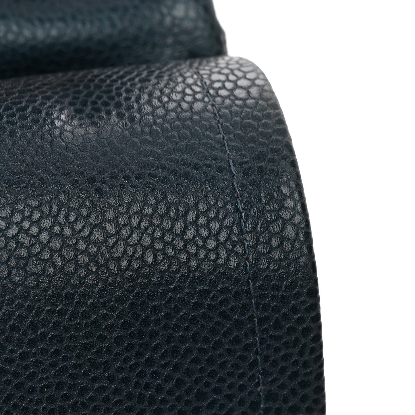 Metallic Caviar Quilted Jumbo Double Flap Dark Blue
