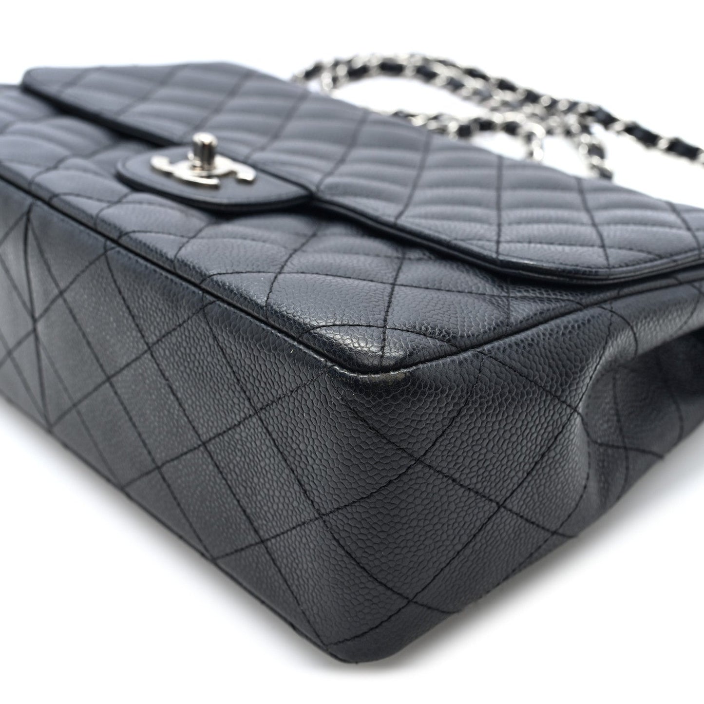 Caviar Quilted Jumbo Single Flap Black