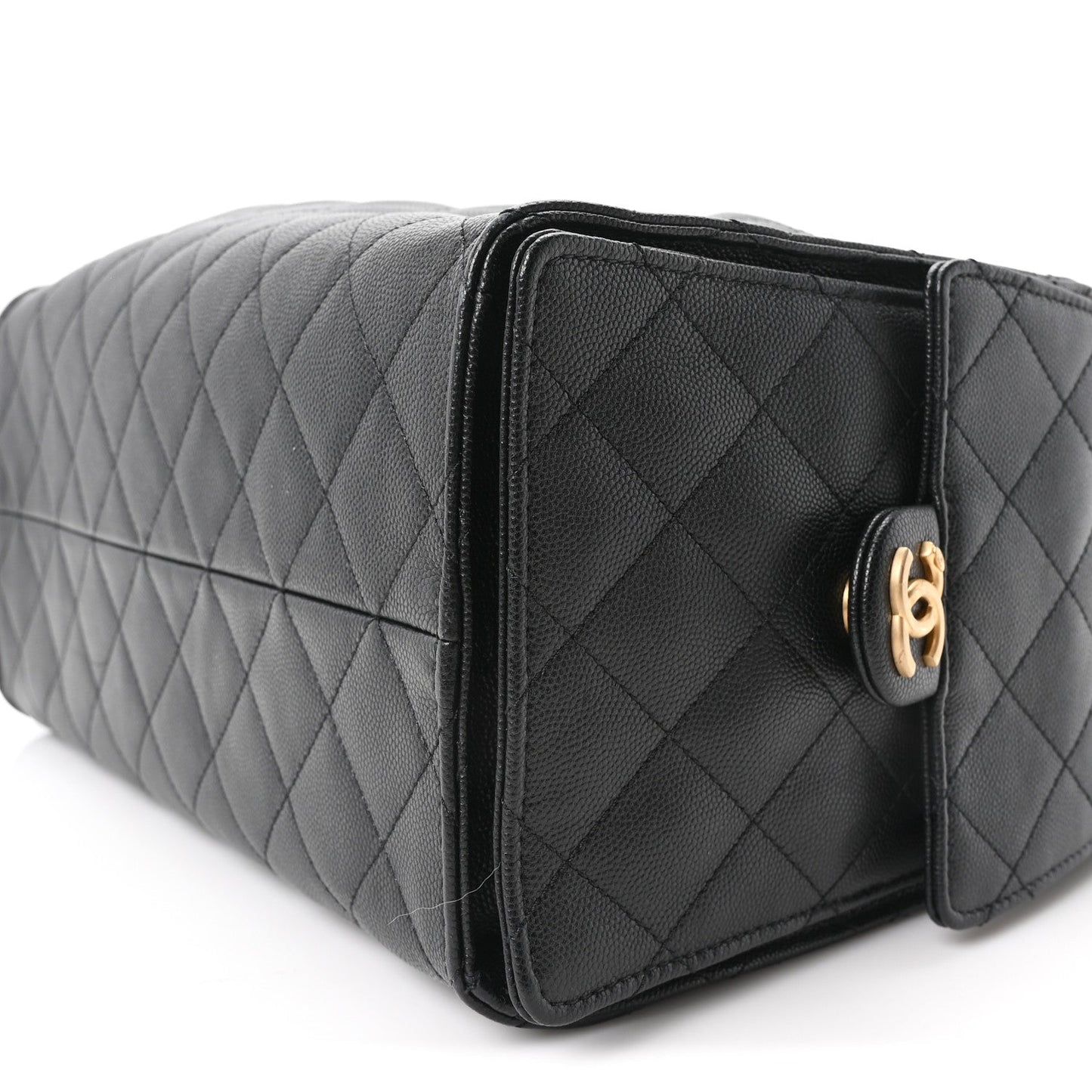 Caviar Quilted Medium Chanel 25 Handbag Black