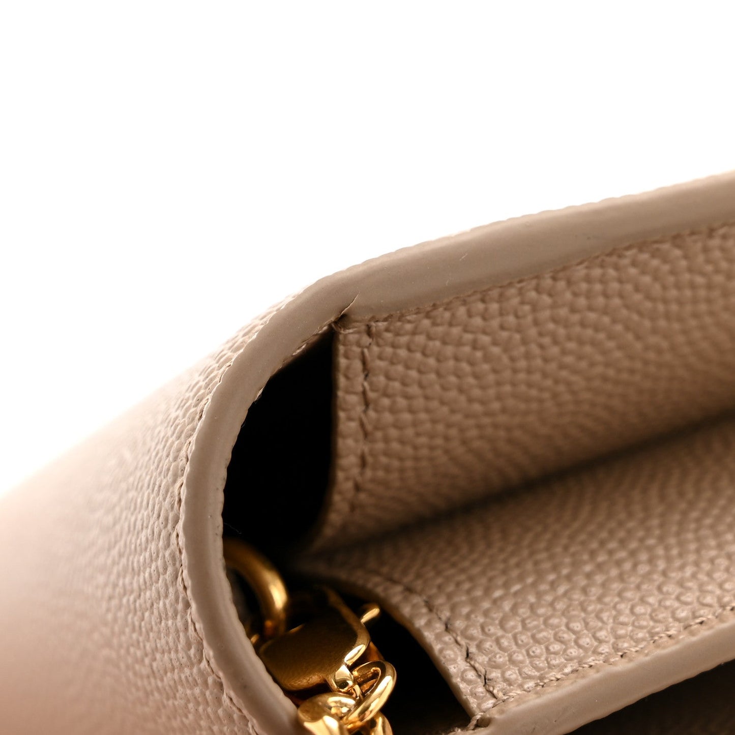 Grain De Poudre Monogram Uptown Chain Wallet Taupe