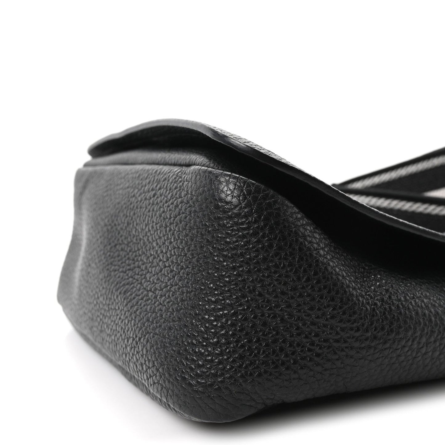 Vitello Daino Soft Flap Crossbody Black