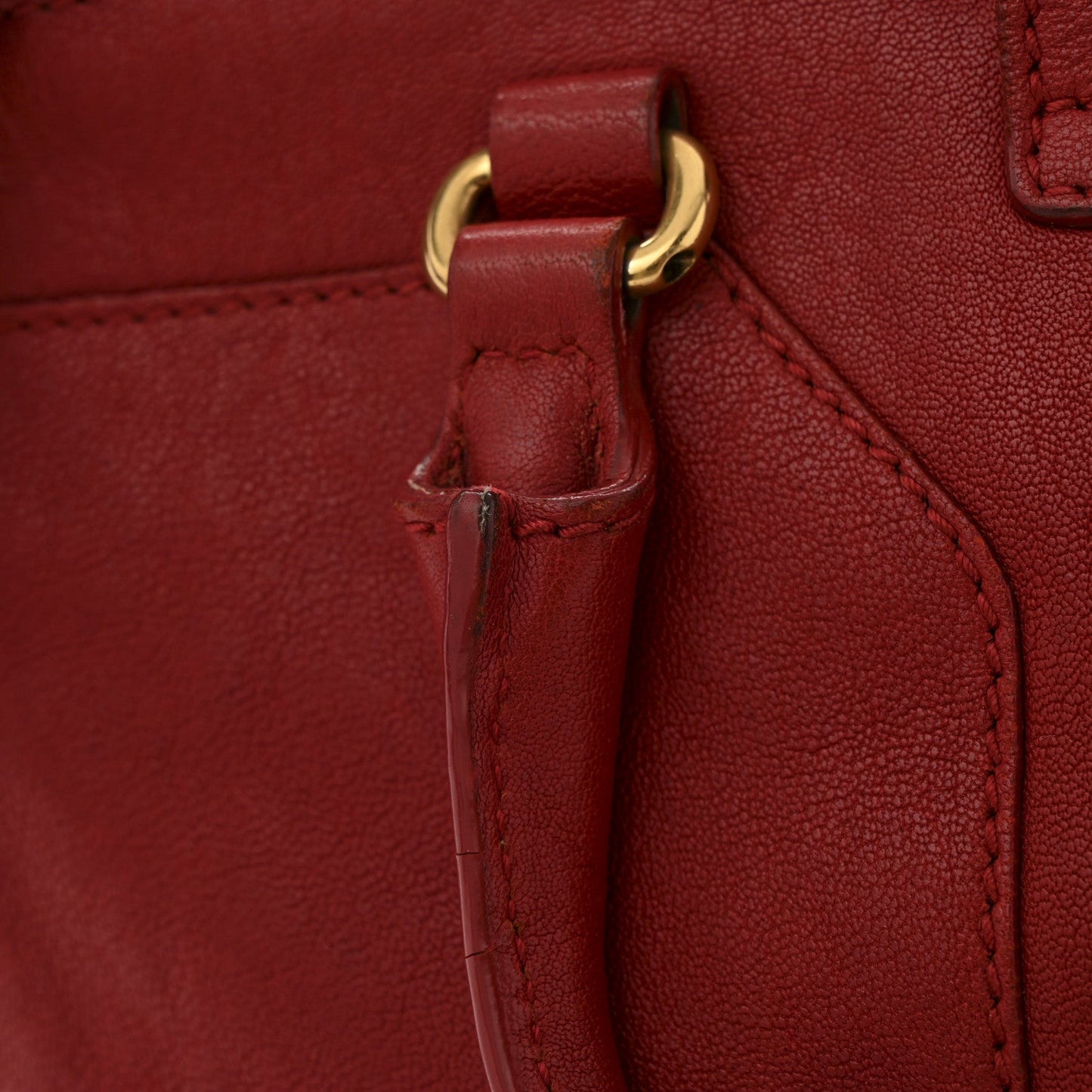 Sheepskin Small Cabas ChYc Red