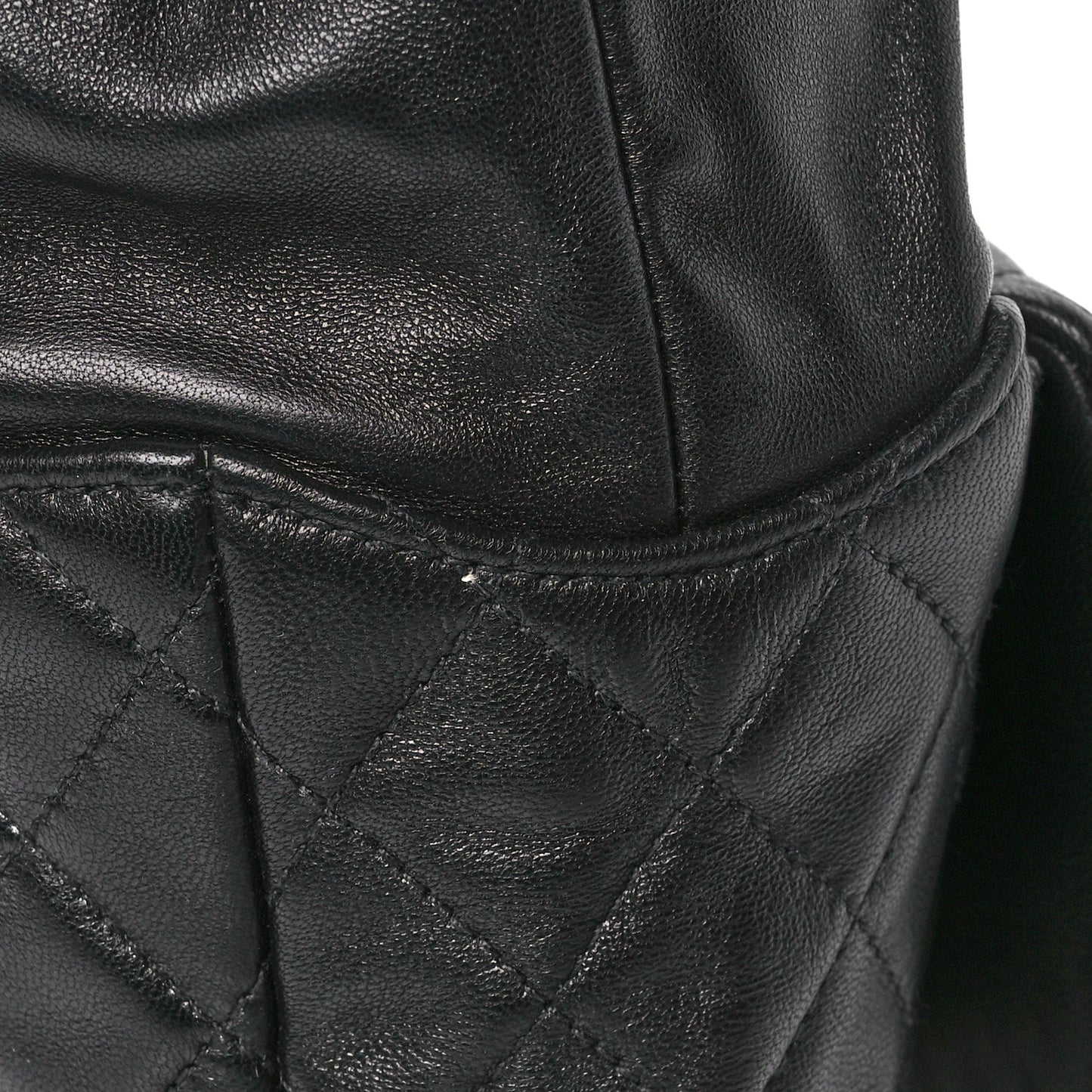 Lambskin Quilted Large In Seoul Backpack Black