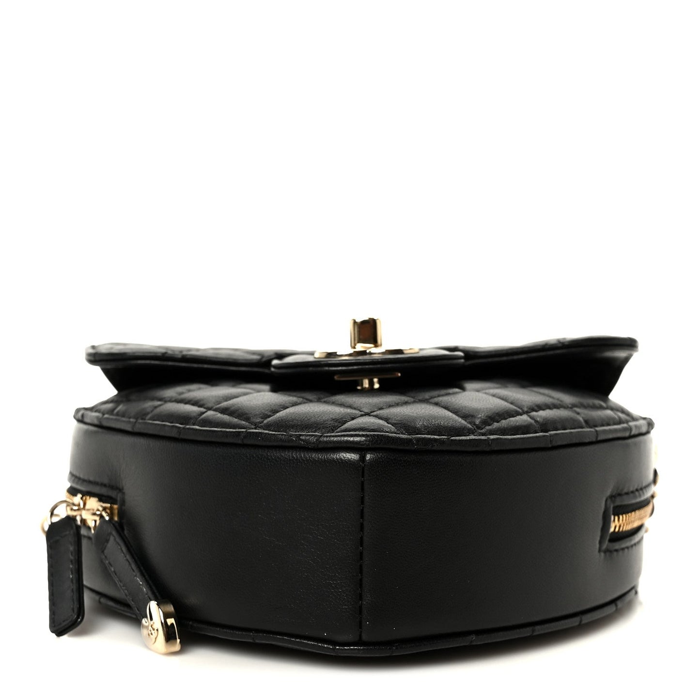 Lambskin Quilted CC In Love Heart Bag Black