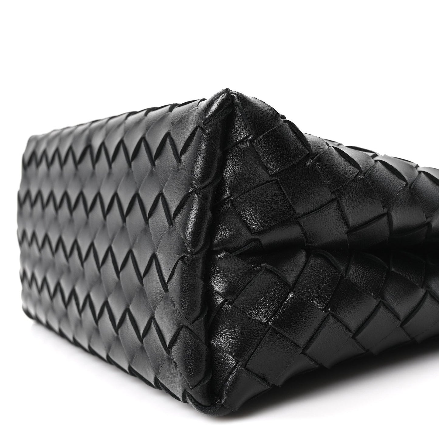 Nappa Intrecciato Small Andiamo With Chain Shoulder Bag Black